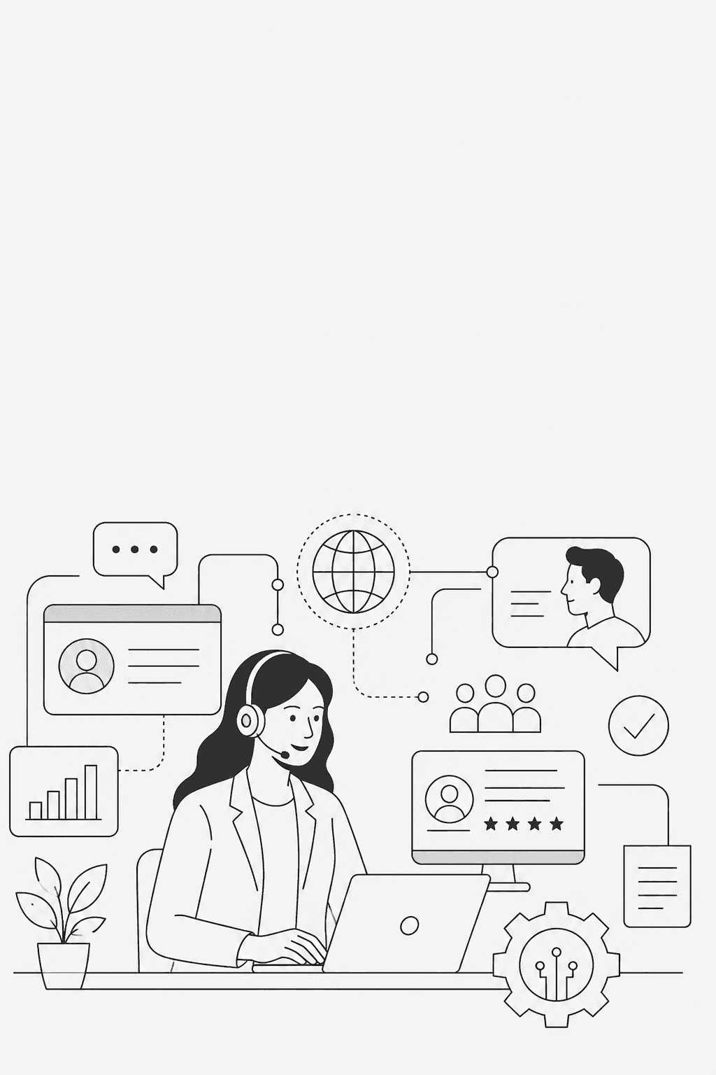 Illustration für digitale Buchhaltung und Reporting